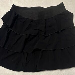 by & by Black Tiered Mini Skirt